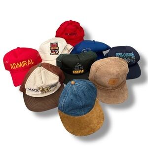 Lot Vintage baseball Cap hat Collection leather SnapBack Florida Mack truck